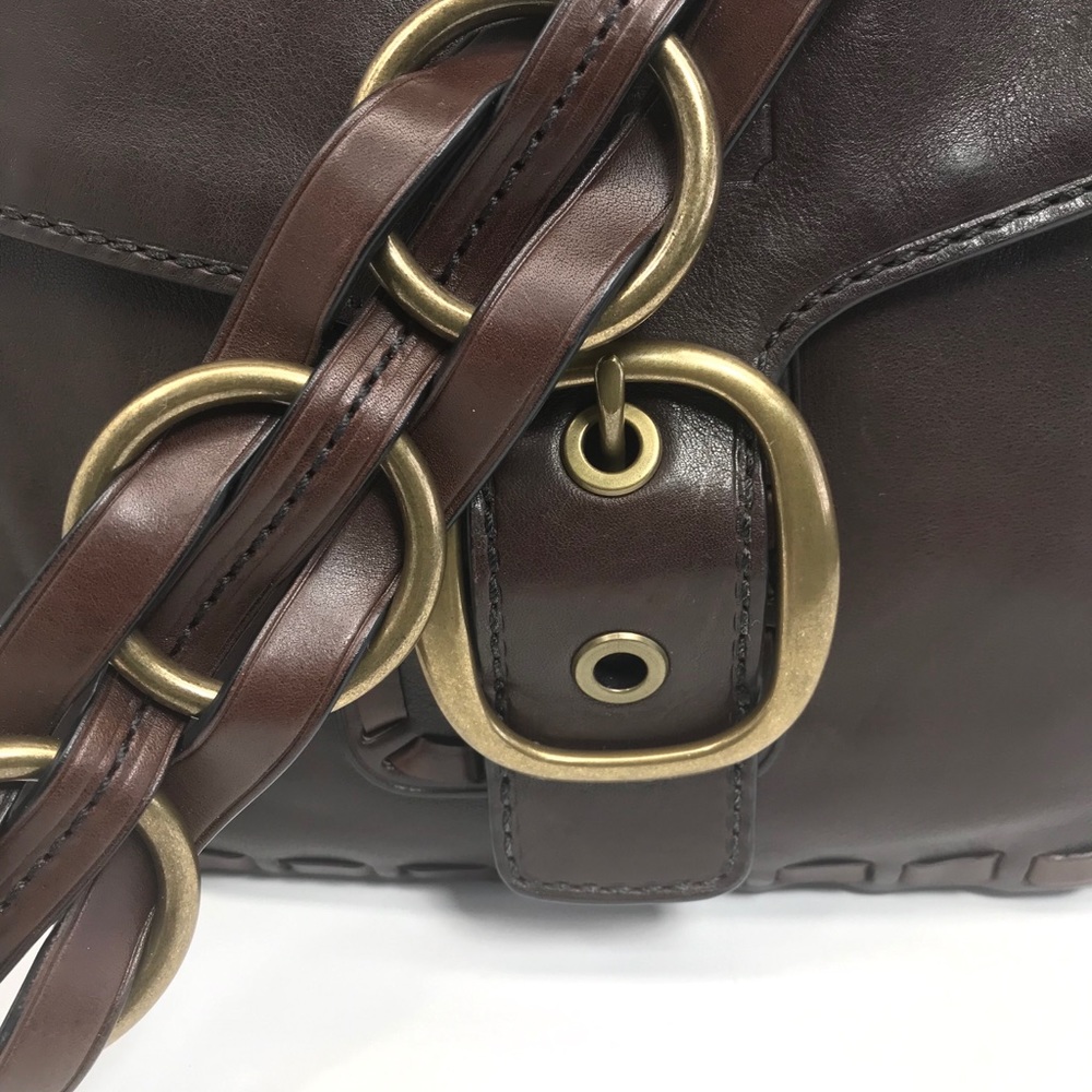 Coach Ltd Ed Bleecker Laced Leather Lg Flap Bag